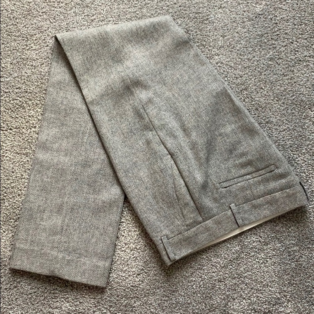 BR Gray wool blend trousers straight leg